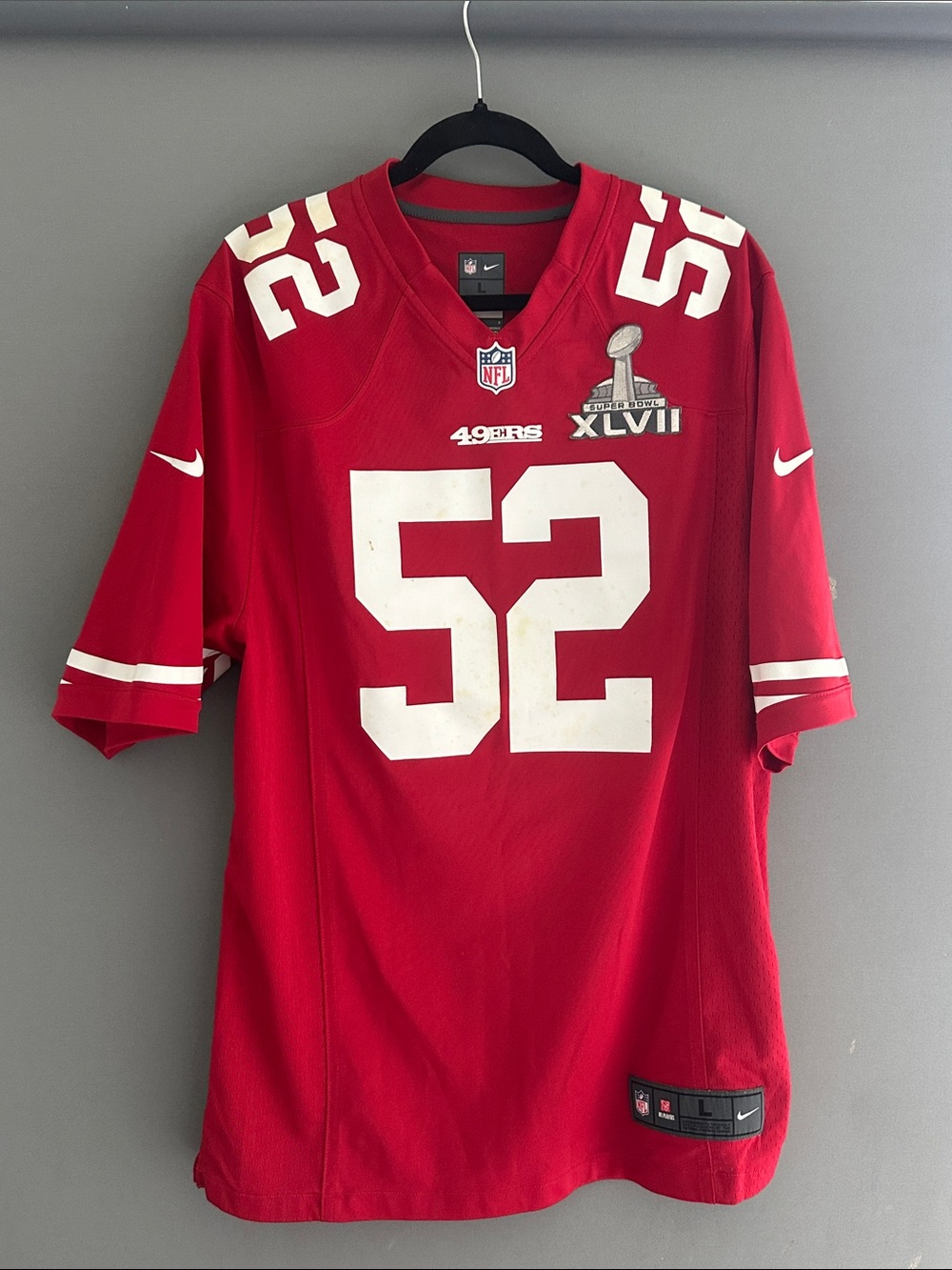 WILLIS Nike Red San Francisco 49ers #52 Football Jersey
